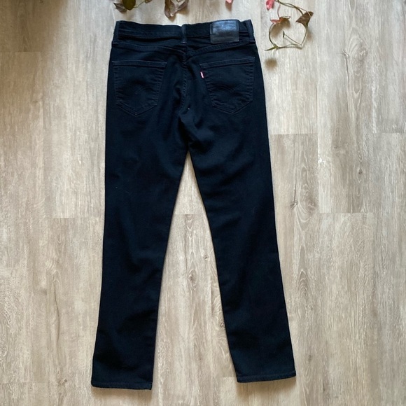 Levi’s 511”s VTG Red Tab Black Slim Straight Leg High Waisted Mom Jeans - Picture 6 of 6